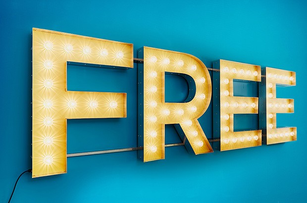 A light display of the word 'Free'.