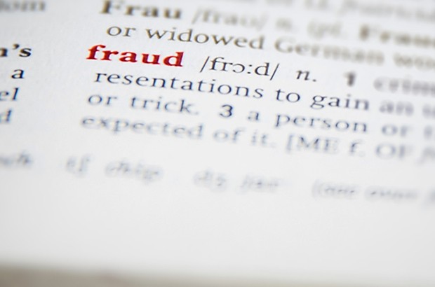 Dictionary entry of the word fraud.