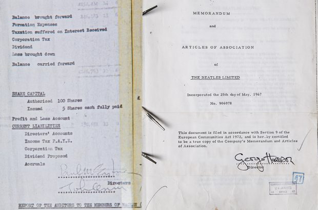 Some images of documents we hold on the Beatles