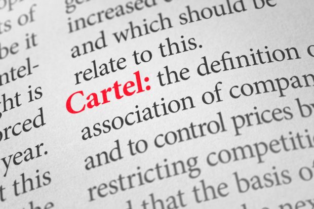 An image of a dictionary definition of 'Cartel''