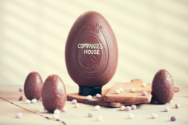 Easter egg with the words Companies House in icing