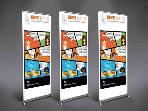 Our 3 different GDPR campaign banners.