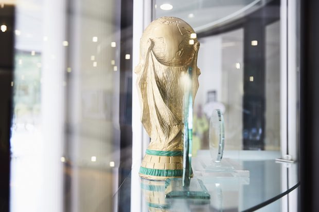 World Cup trophy in the Companies House awards cabinet.