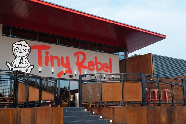 Tiny Rebel brewery bar.