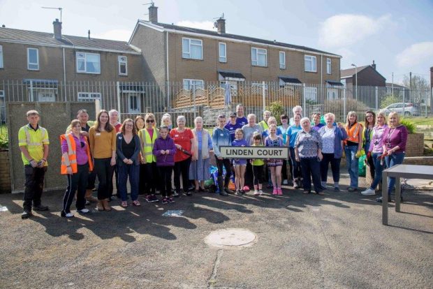 Volunteers at Linden Court.