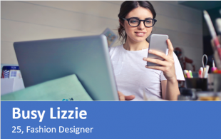 Busy Lizzy user persona design.