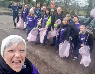 Companies House colleagues litter picking.
