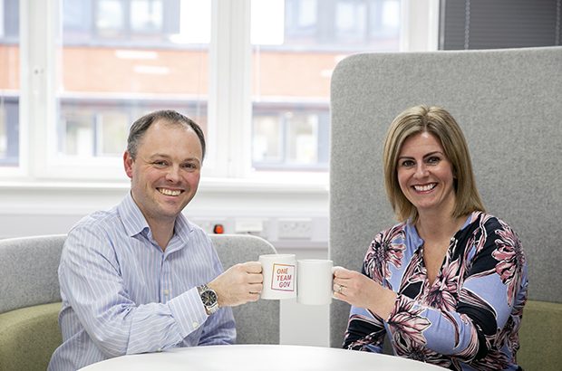 Toby and Rachel from Companies House having a curious coffee.