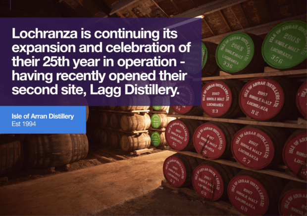 Lochranza is continuing its expansion and celebration of their 25th year in operation - having recently opened their second site, Lagg Distillery. 