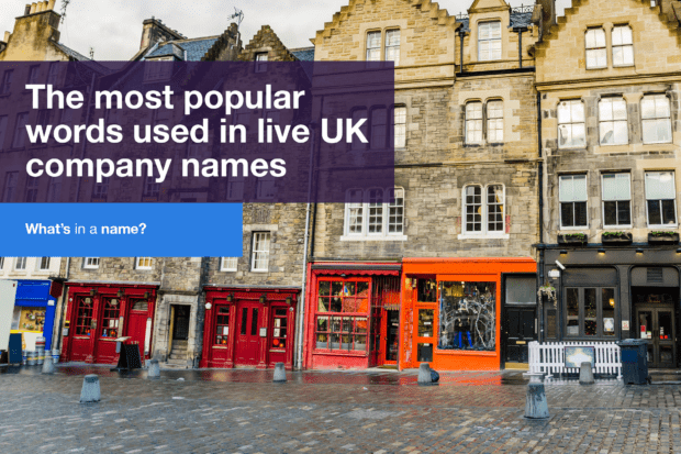 The most popular words used in live UK company names. What's in a name?